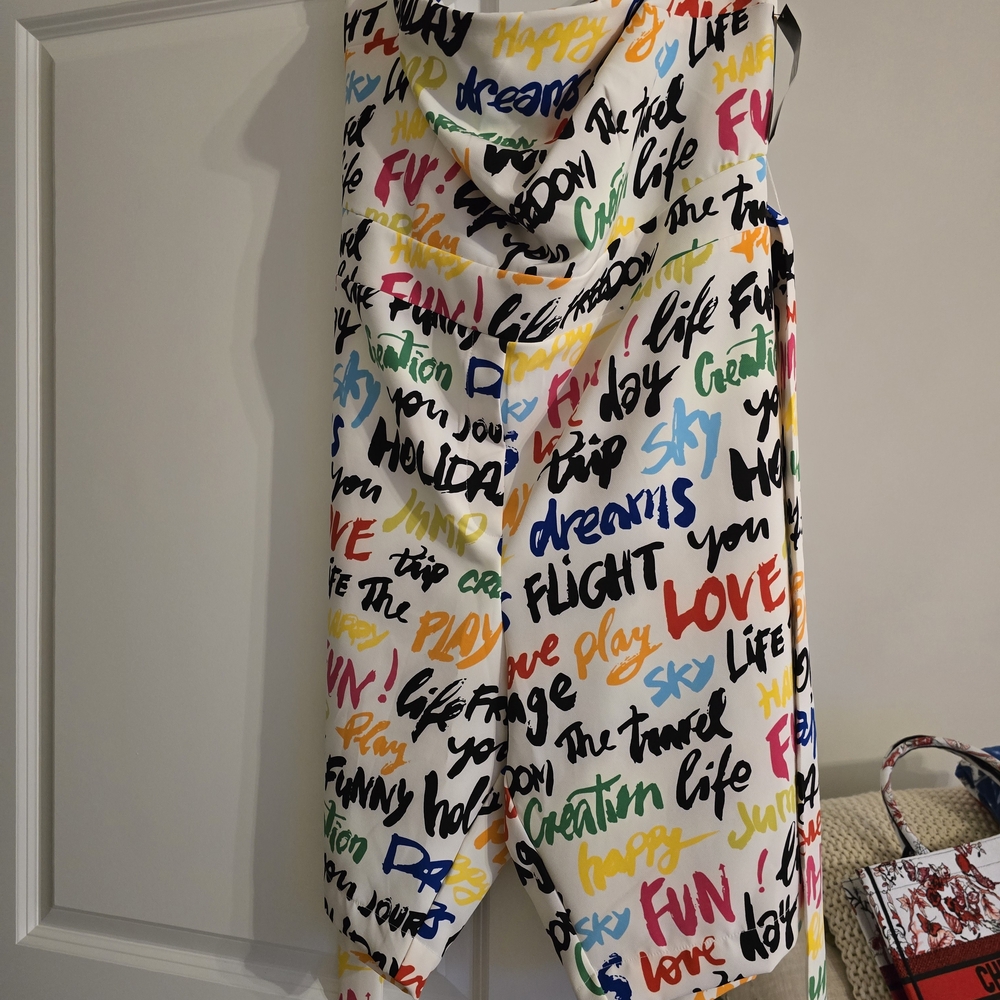 New York & Company Multicolor Graphic Jumpsuit